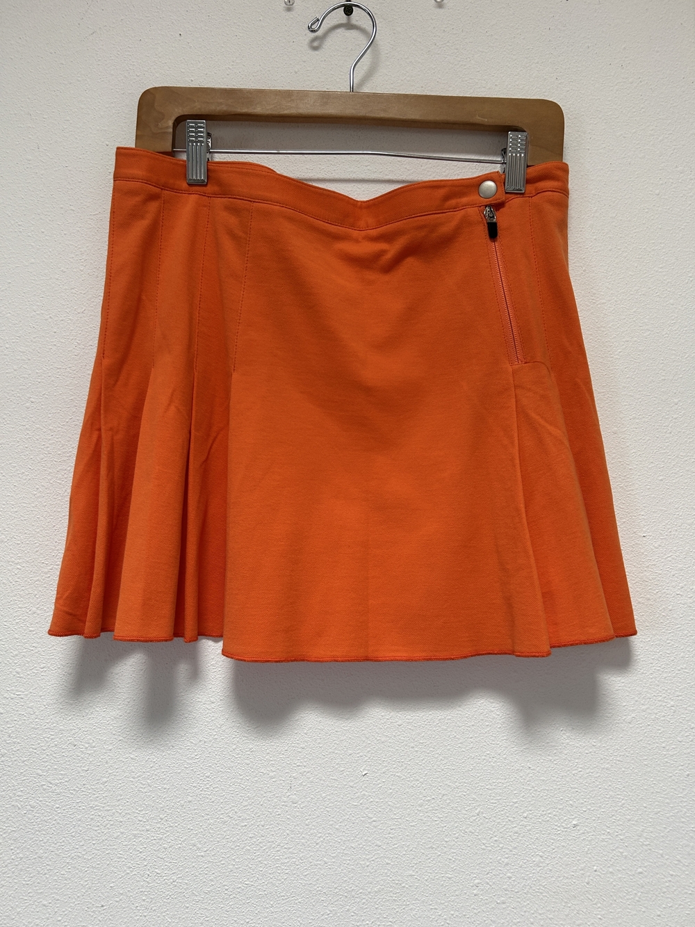 Theory Orange Skater Mini Skirt